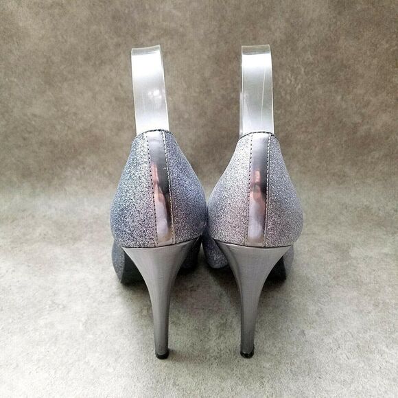 Jacqueline Ferrar Womens Sz 10 M Purple Slip On Peep Toe 5" Heels Pumps Platform - Picture 6 of 10